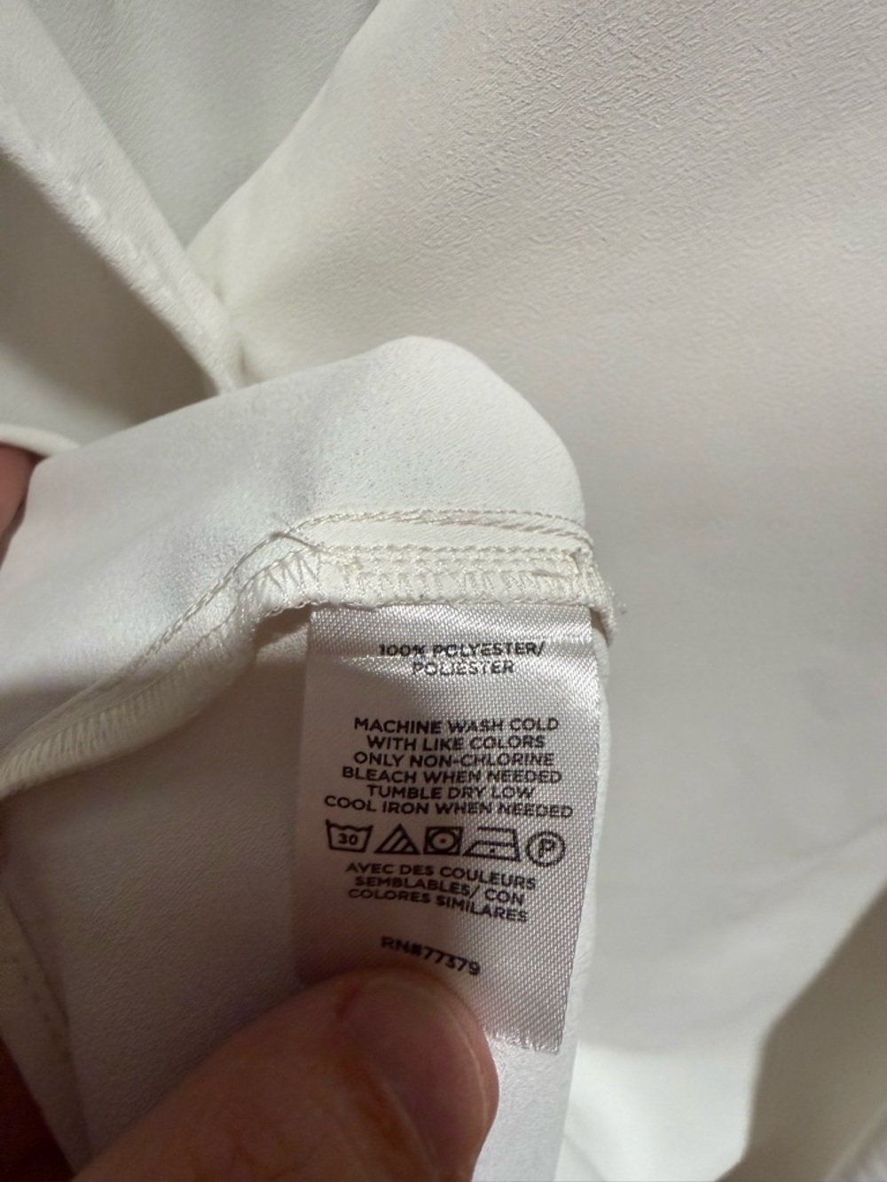 Ann Taylor Sleeveless Ruffle Collar Button-Front Blouse - White Size L Feminine - Picture 4 of 4